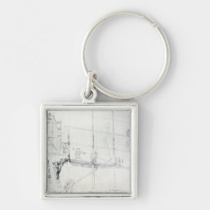 Setzen herauf Baugerüst außerhalb Craig Hauses Schlüsselanhänger