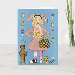 Setzen Sie an Ihre Häschen-Ohren! Feiertagskarte