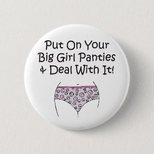 Setzen Sie an Ihren großen Mädchen-Schlüpfer un Button