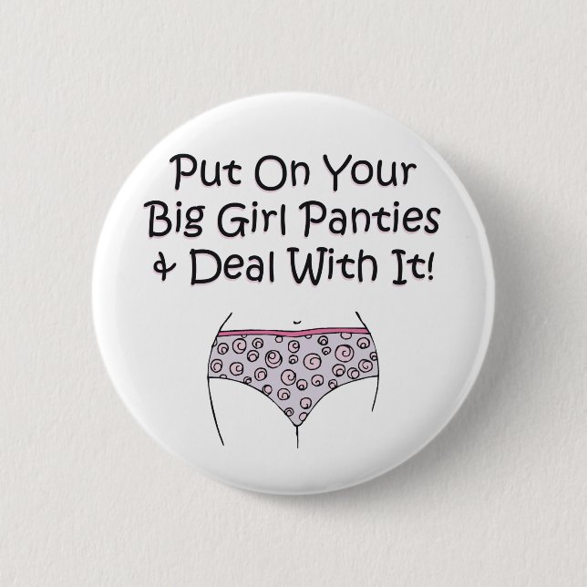 Setzen Sie an Ihren großen Mädchen-Schlüpfer und Button (Vorderseite)
