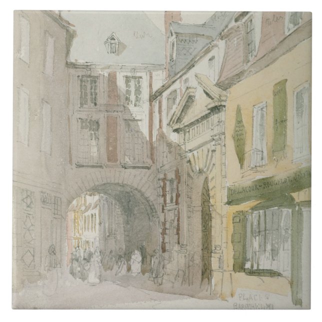 Setzen Sie Barthelme, Paris, c.1829 (w/c u. graue Fliese (Vorderseite)