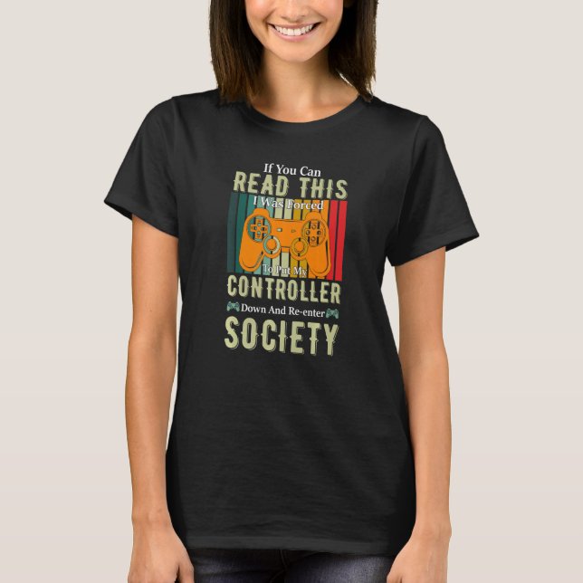Setzen Sie Controller runter, um in den Gesellscha T-Shirt (Vorderseite)