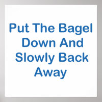 Setzen Sie den Bagel nach unten und langsam wieder