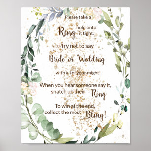 Setzen Sie einen Ring auf das Kräuterschuhzeichen Poster