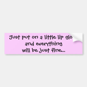 Setzen Sie einfach an ein wenig Lippenglossand Autoaufkleber