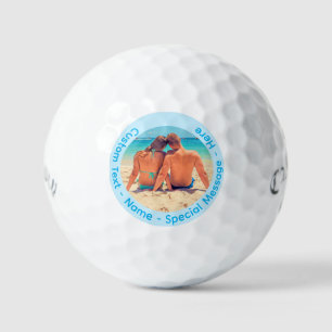 Setzen Sie Ihr Foto für Golfbälle ein Geschenk mit