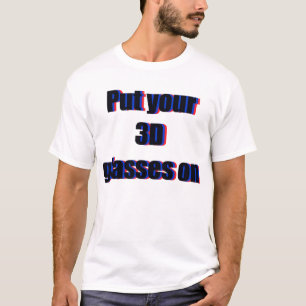 Setzen Sie Ihre Gläser 3D an T-Shirt