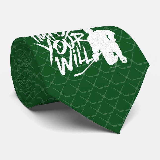 Setzen Sie Ihren Willen (Hockey) Neck Tie Krawatte (Gerollt)