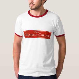 Setzen Sie Jacques-Cartier, Montreal-Straßenschil T-Shirt