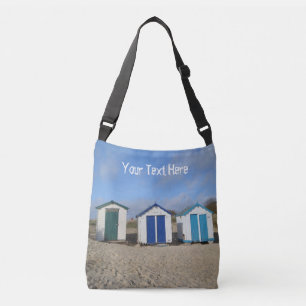Setzen Sie Küste-Foto des Sandes der blauen Himme Tragetaschen Mit Langen Trägern