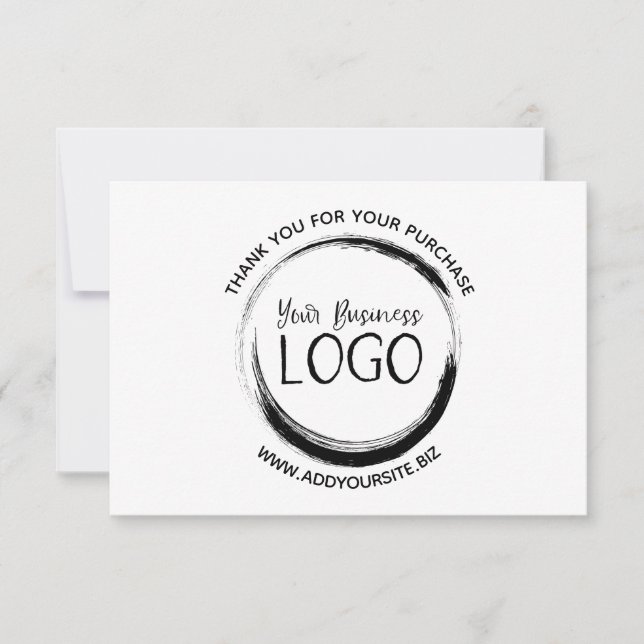Setzen Sie mein Logo auf eine Dankescheine-Karte Dankeskarte (Vorderseite)