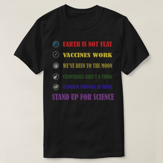 Setzen Sie sich für Wissenschaft ein  T-Shirt (Design vorne)