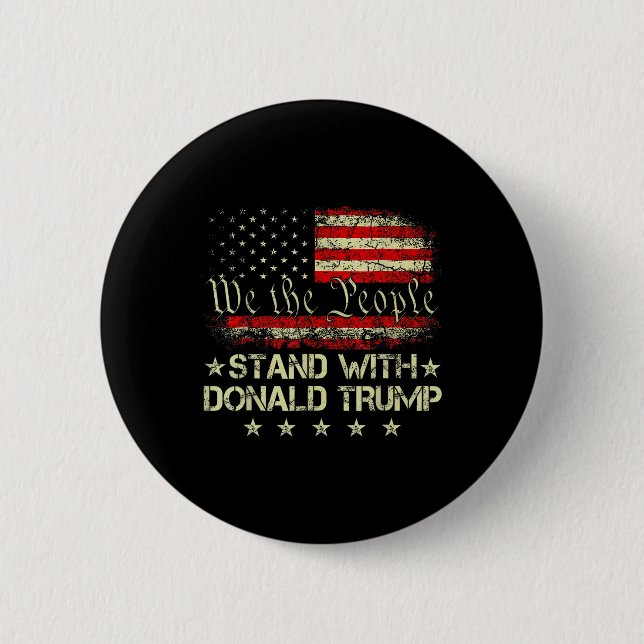 Setzen Sie sich mit Donald Trump 2024-Unterstützun Button (Vorderseite)