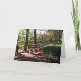 Setzen Sie sich mit mir auf diese Bank! Dankeskarte