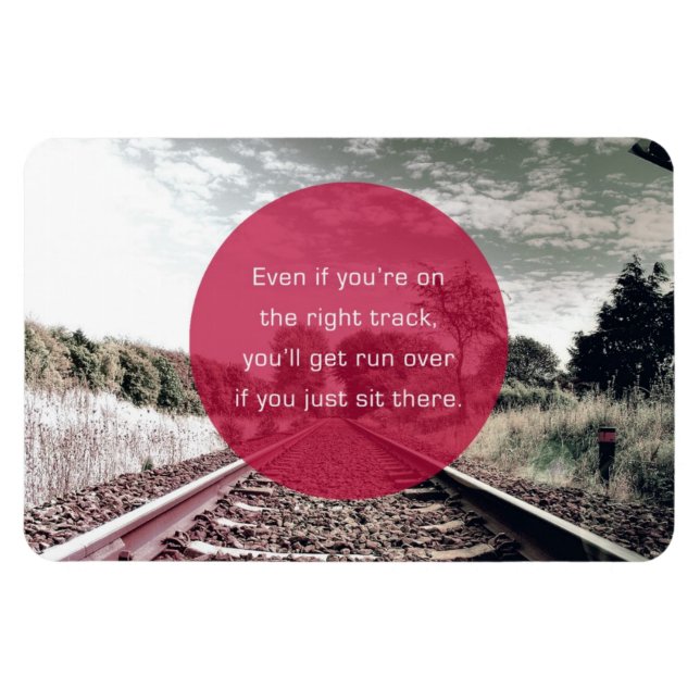 Setzen Sie sich nicht | Motivierend Angebot Magnet (Horizontal)