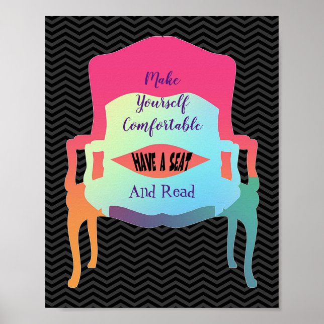 Setzen Sie sich und lesen Sie das Plakat (Vorne)