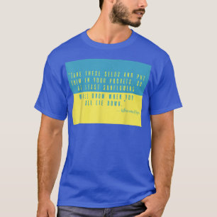 Setzen Sie Sonnenblumensaat in Taschen, die ich mi T-Shirt