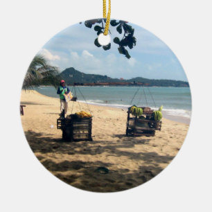 Setzen Sie Vendings… Lamai Strand, KOH Samui Ins Keramik Ornament