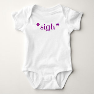Seufzer: Babybodysuit (lila Text) Baby Strampler