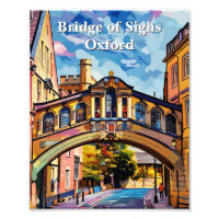 Seufzerbrücke in Oxford Gouache Malerei
