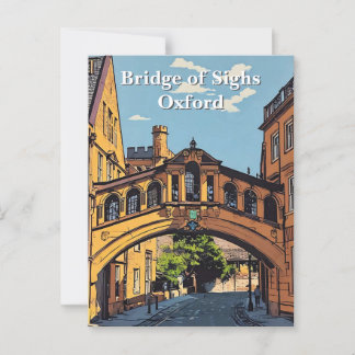 Seufzerbrücke in Oxford Poster Paint Postkarte