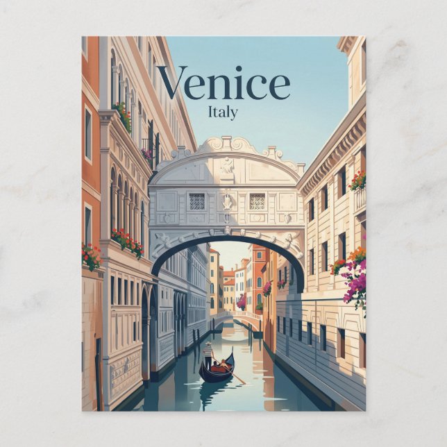 Seufzerbrücke Italien Postkarte (Vorderseite)