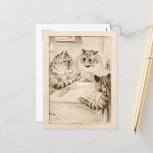Seufzerbrücke von Louis Wain Feiertagspostkarte