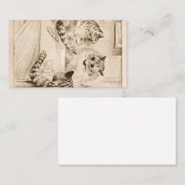 Seufzerbrücke von Louis Wain Visitenkarte (Vorne/Hinten)