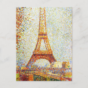 Seurat: Der Eiffelturm Postkarte