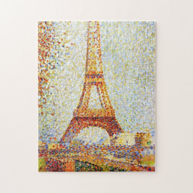 Seurat: Der Eiffelturm Puzzle (Vertikal)