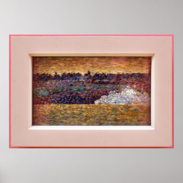 Seurat Grandcamp Küstenlandschaft Poster (Vorne)