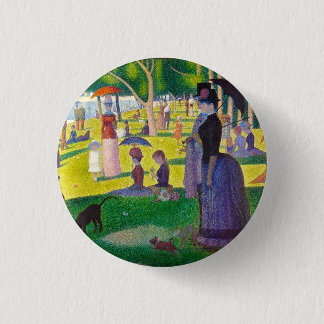 Seurat La Grande Jatte Button (Vorderseite)