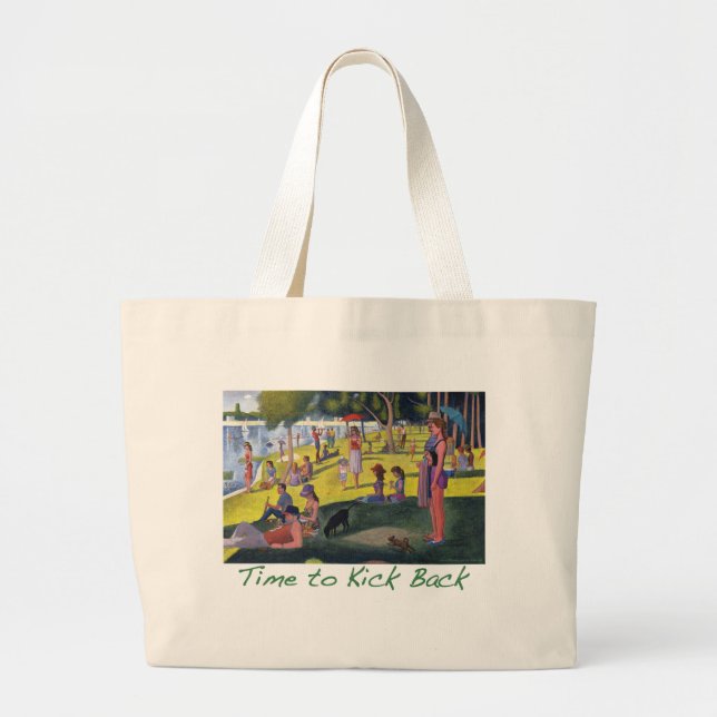 Seurat Parodie-Tasche Jumbo Stoffbeutel (Vorne)