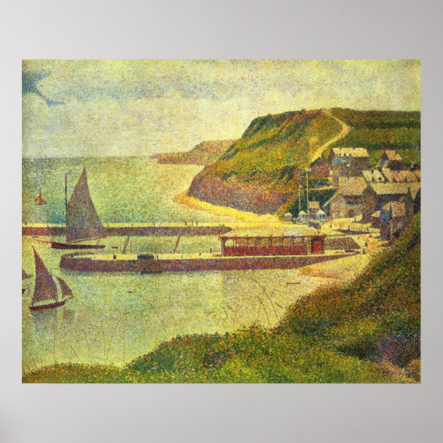 Seurat Port-en-Bessin Harbor Poster (Vorne)