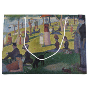 Seurat Sonntag La Grande Jatte Kunstwerk Große Geschenktüte