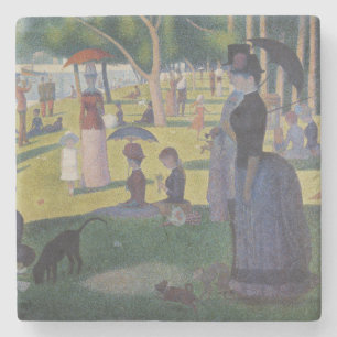 Seurat Sonntag La Grande Jatte Kunstwerk Steinuntersetzer