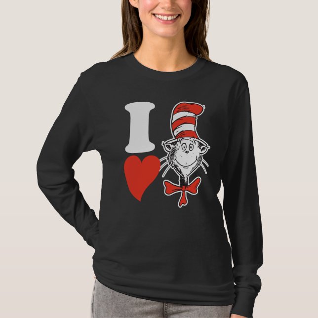 Seuss Valentine| Ich höre die Katze im Hut T-Shirt (Vorderseite)