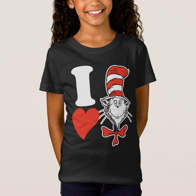 Seuss Valentine| Ich höre die Katze im Hut T-Shirt (Vorderseite)