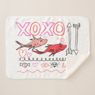 Seuss Valentine XOXO Design Sherpadecke