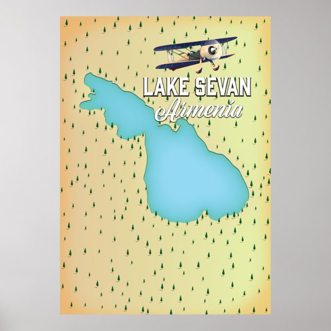 Sevan Armenien-Karte Poster (Vorne)
