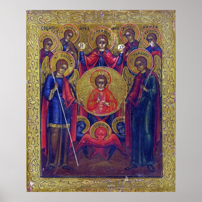 Seven Archangels Eastern Orthodox Christlich Poster (Vorne)