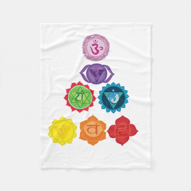 Seven Chakra Fleece Blanket (Vorderseite)