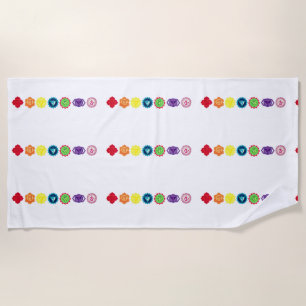 Seven Chakra Yoga Beach Handtuch
