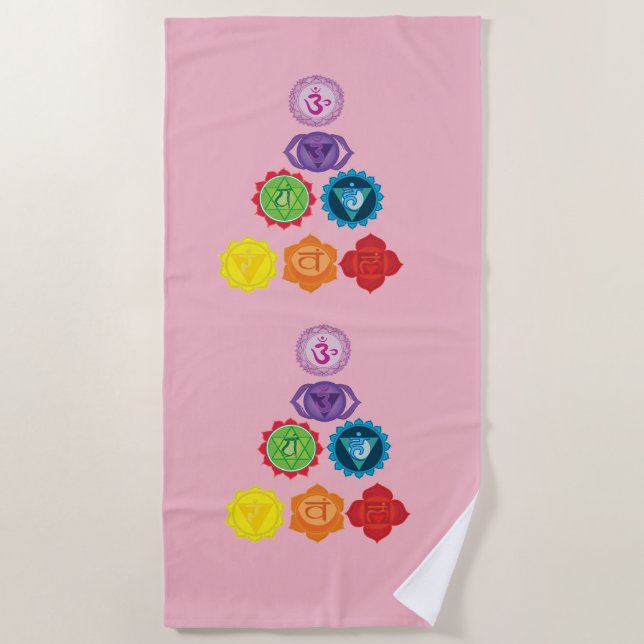 Seven Chakra, Yoga, Strandtuch (Vorderseite)