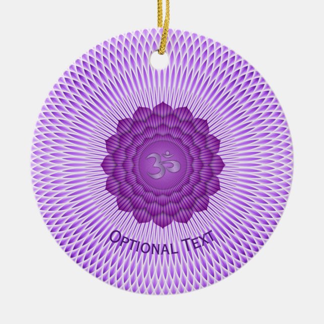 Seven Chakras Crown Chakra Yoga Keramik Ornament (Vorne)