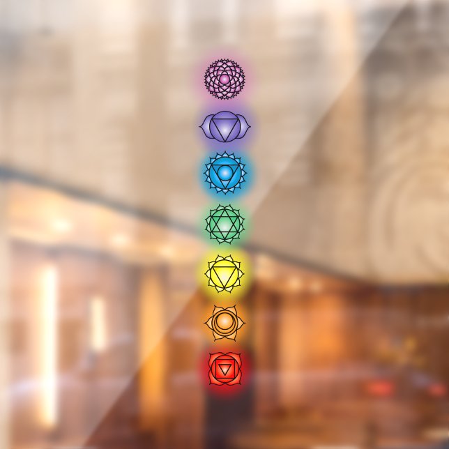 Seven Chakras Fensteraufkleber (Blatt 2)