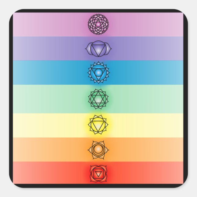 Seven Chakras Stickers (Vorderseite)