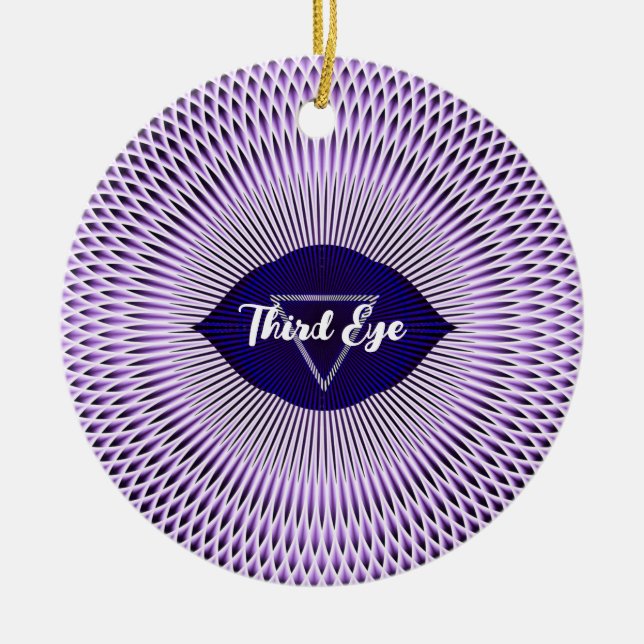 Seven Chakras Third Eye Chakra Yoga Design Keramik Ornament (Vorne)