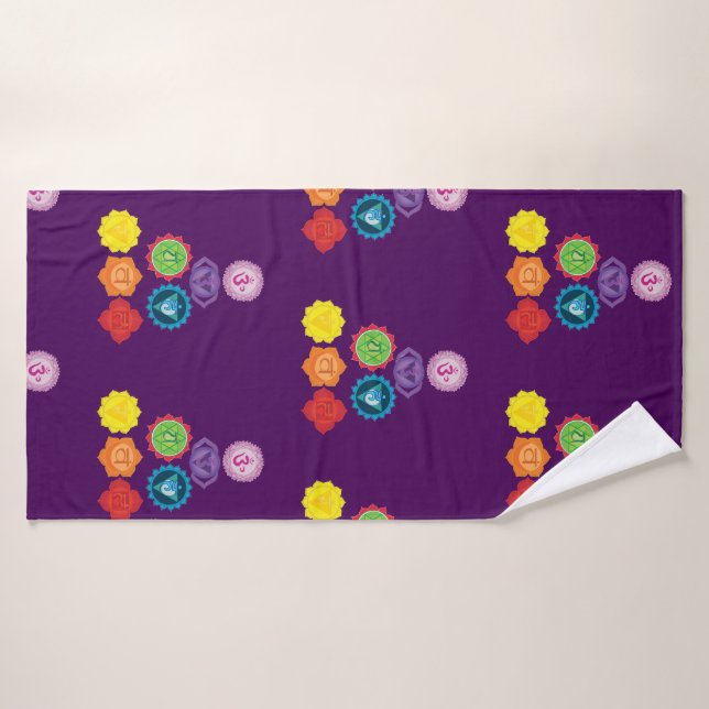 Seven Chakras Yoga Badhandtuch Set (Badehandtuch)