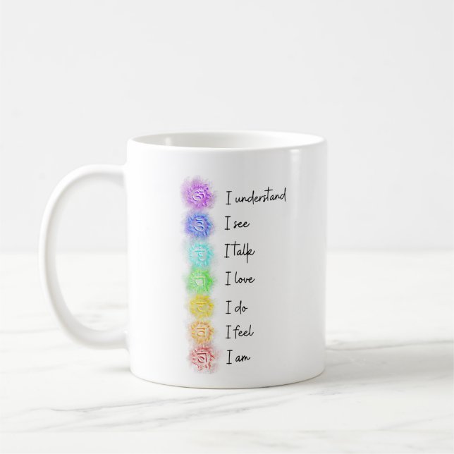 Seven Chakras Yoga Kaffeetasse (Links)